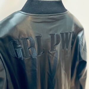 Hilary MacMillan M Vegan Bomber Black Jacket